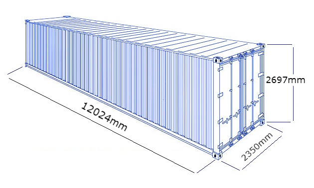 Морской контейнер 40 футов размеры чертеж